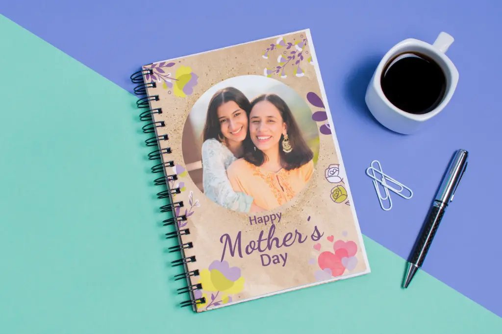 Prsthaa Customized A5 Notebook , handy, Hard Cover, 150 Page, 95 Gsm Paper, Best for Mother's Day Gift