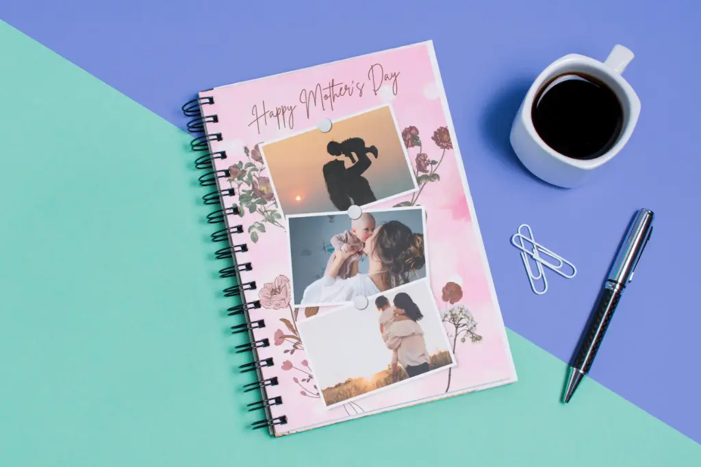 Prsthaa Customised A5 Notebook, Hard Cover, easy to carry, 150 pages, 95 Gsm Paper, Best for Mother's Day, Birthday Gifting