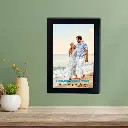 Personalised photo Frames with Photo Upload, personalised print, Black Wooden Frame, Customised Gift For Anniversary, Birthday, Wedding, Couples (A4, A3, A5  Size)