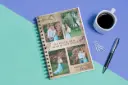 Prsthaa Customized A5 Notebook, Diary, handy, Hard Cover, 150 Pages, 95 Gsm Paper, Best for Birthday Gift, 4 Photos Template