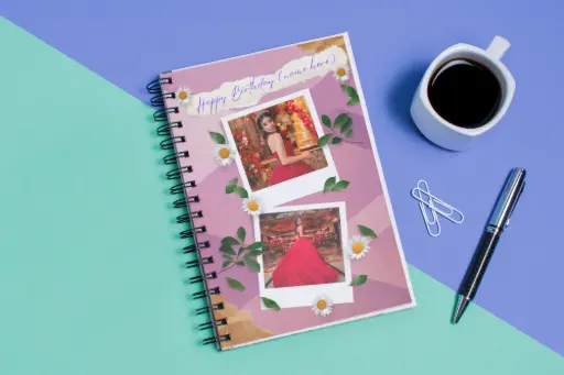 Prsthaa Customized Notebook , Hard Cover, 150 Page, 95 Gsm Paper, Best for Birthday Gift